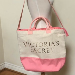 NWT Victoria's Secret Angel City Chain Tote Beach Bag Purse Black, White &  Gift!