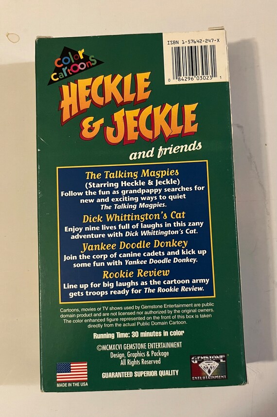 Vintage Collectible 1996 Heckle and Jeckle and Friends Gemstone