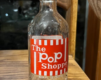 Vintage 1970s Rare Collectible 10 Oz Glass 5.5”  The Pop Shoppe Denver CO