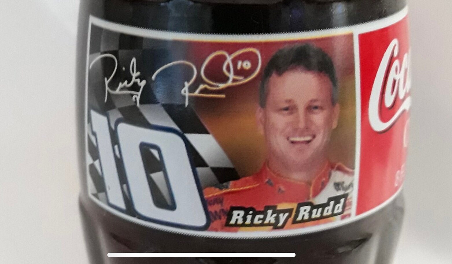 Vintage Collectible 1998 NASCAR Coca-cola Bottle #10 Ricky Rudd