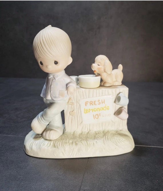 Vintage 1980 Precious Moments “thank You for Coming to My Ade