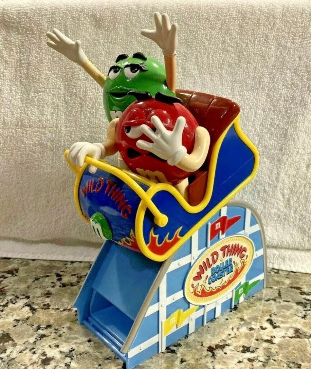 Vintage 2002 M&M Candy Dispenser wild Thing Roller Coaster Etsy