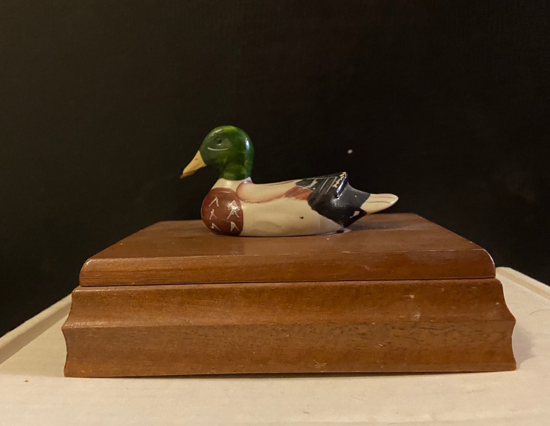 Vintage Mallard Duck Playing Cards Two 2 Decks in Wooden Box Etsy