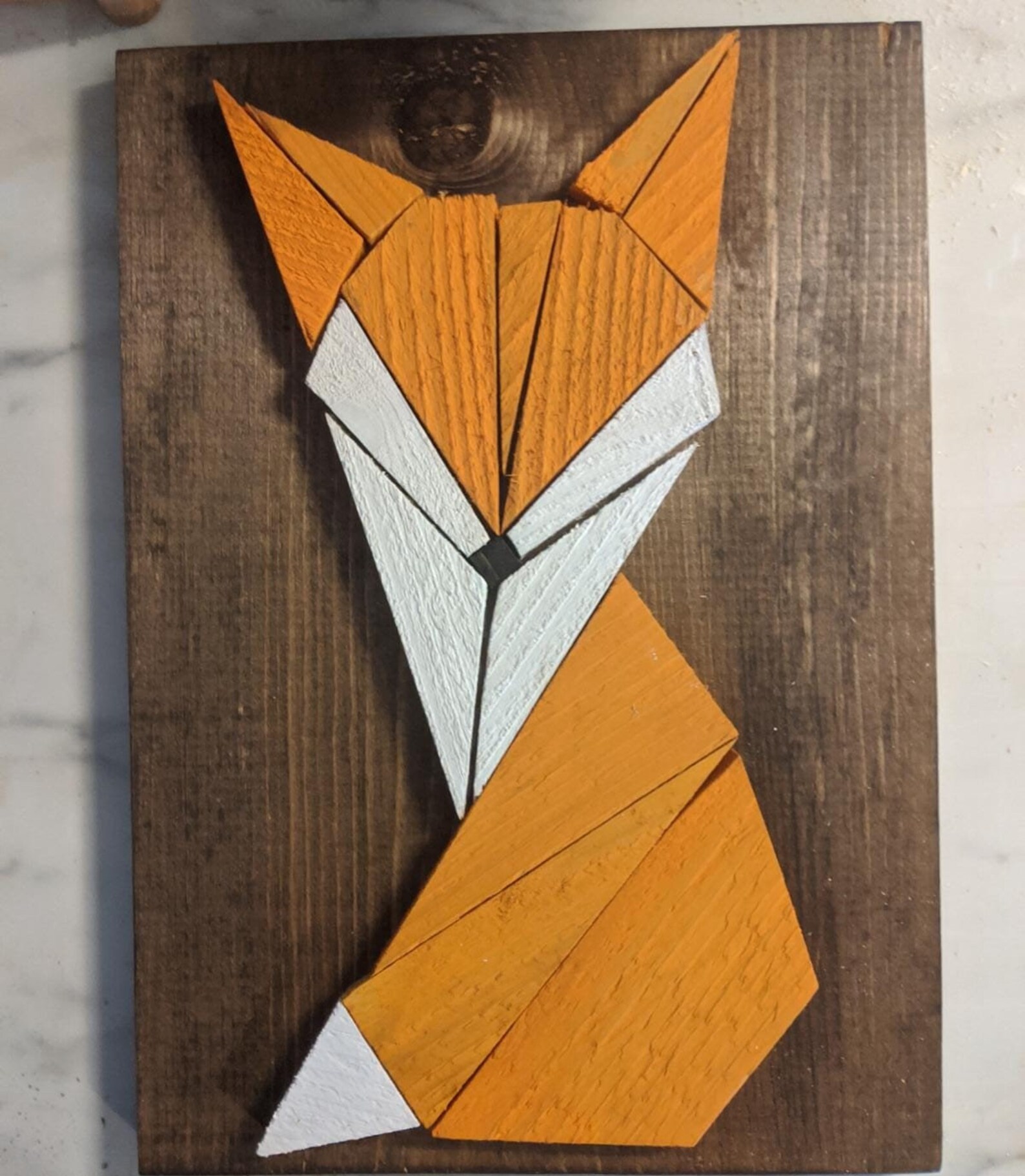 Wood Fox Wall Art Etsy