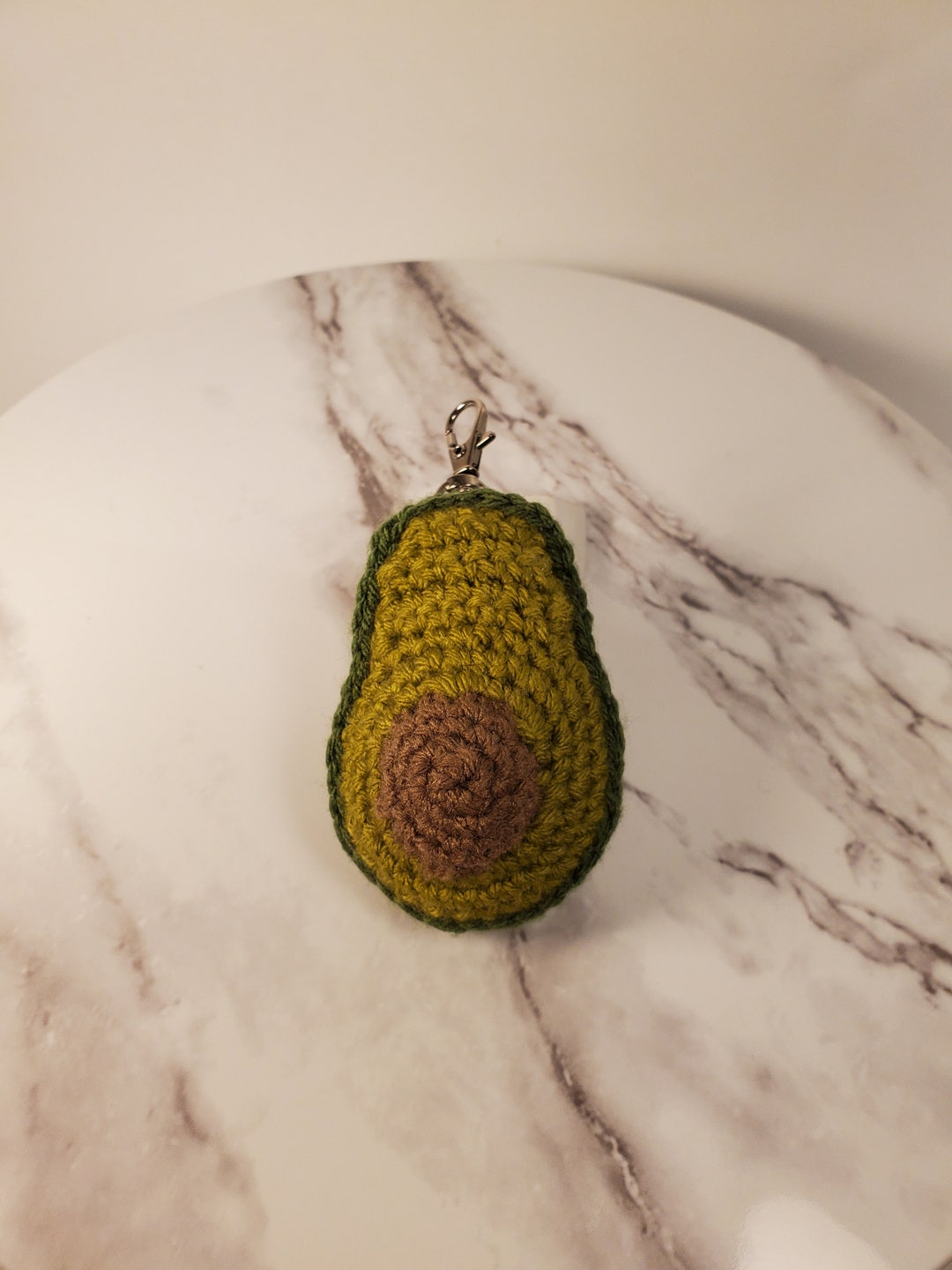Crochet Avocado Keychain Etsy