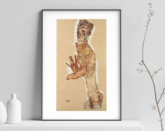 Plastique 50 x 40cm 1913 - La Danseuse Egon Schiele Poster Reproduction et Cadre