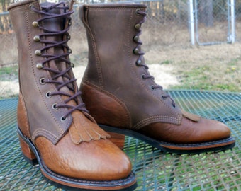 roper boots lace up