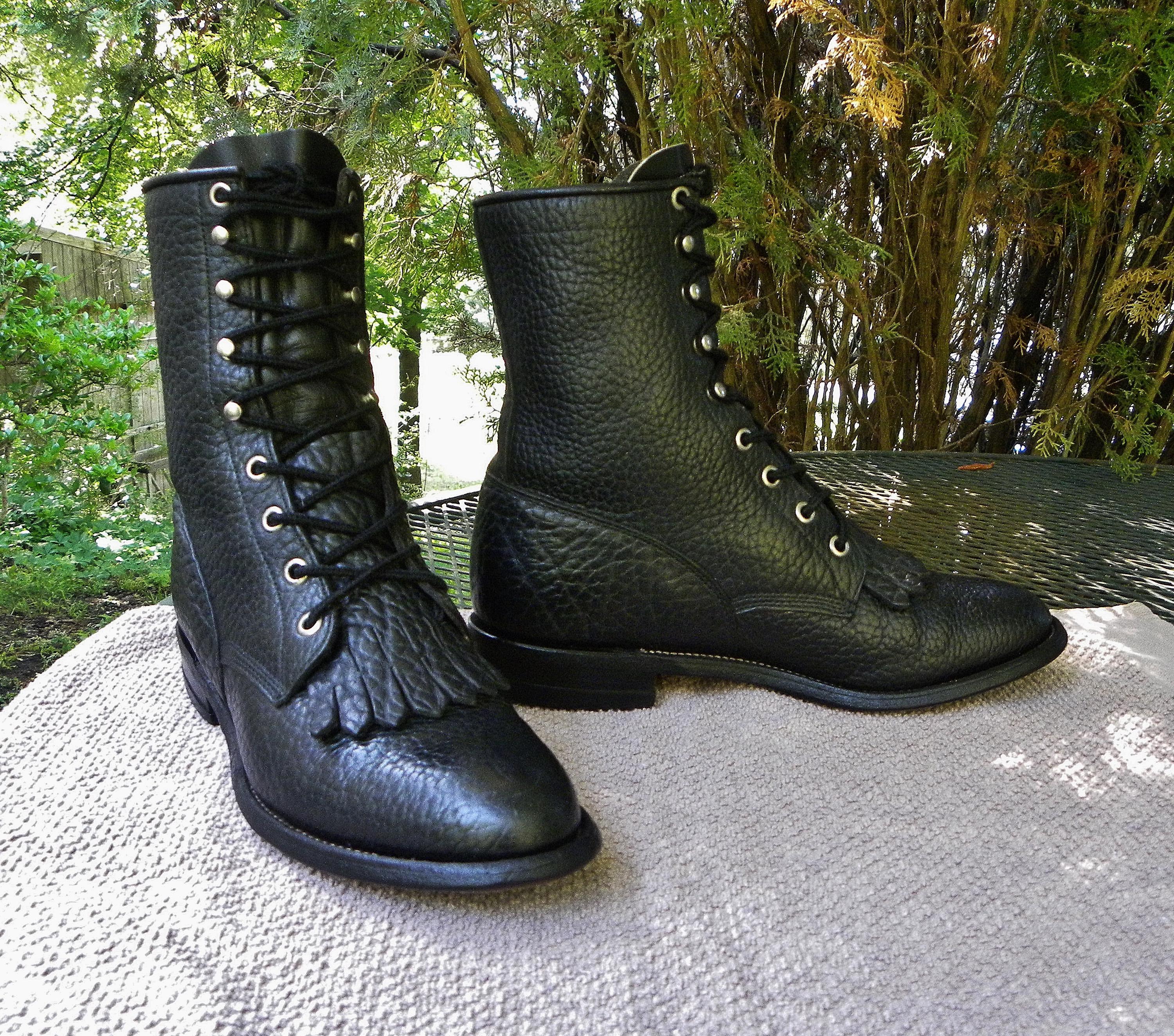 justin lace up shoes