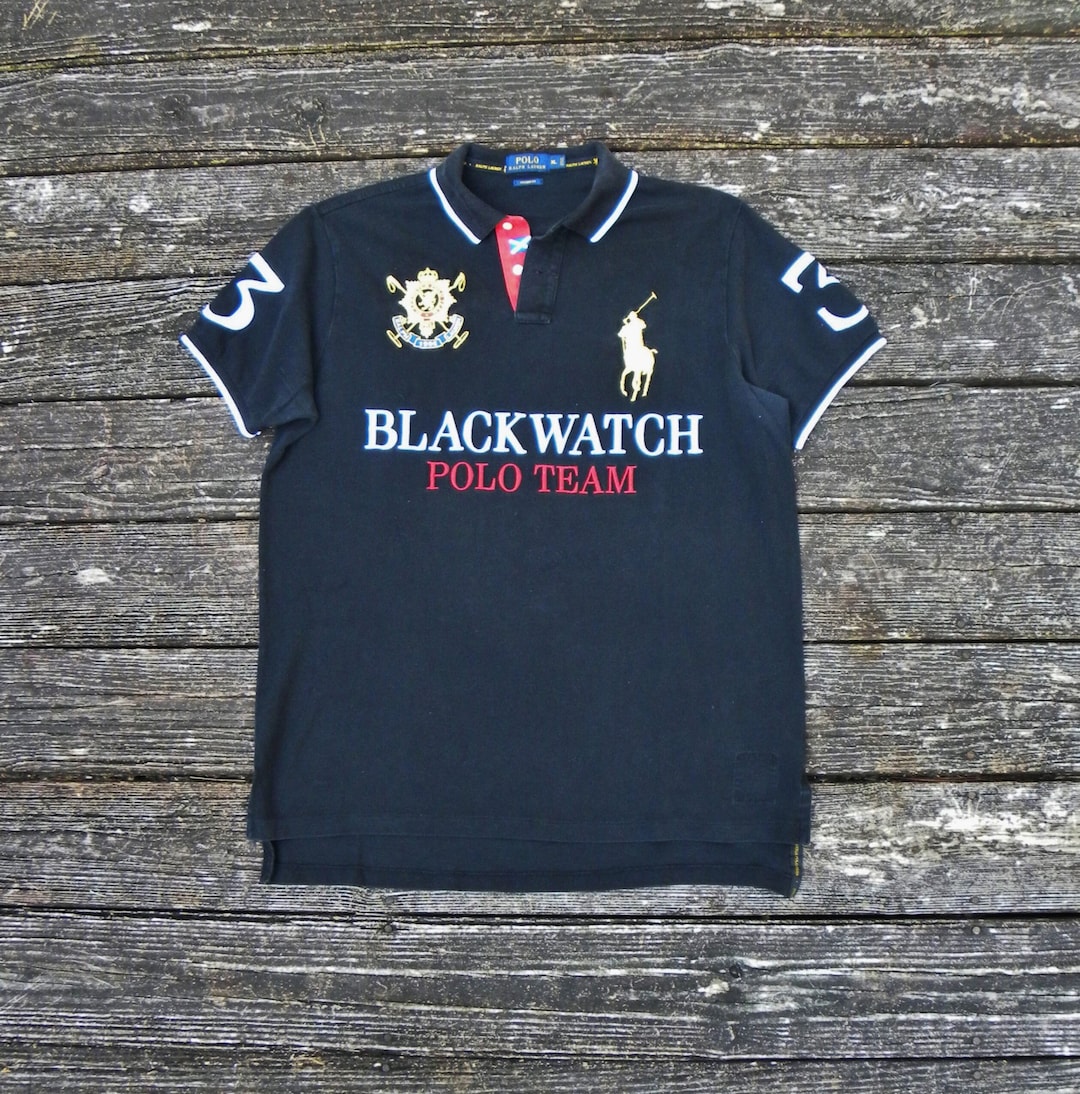 Vintage POLO Ralph Lauren BLACKWATCH Polo Team Shirtcaptains Etsy