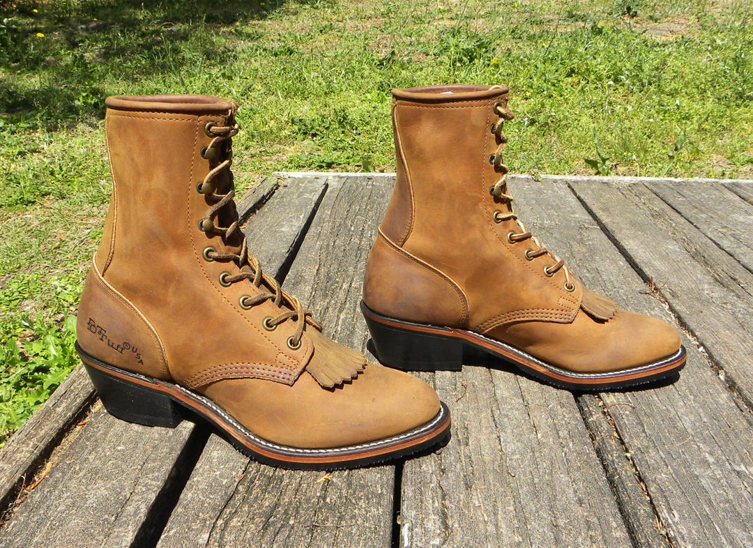 PD Tuff USA Oiled Leather PACKER Western Boots 8