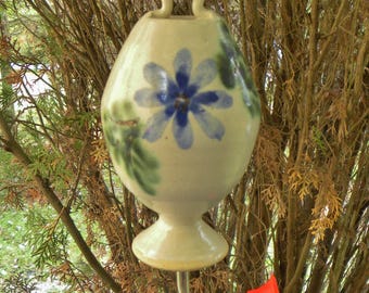 Vintage USA Phil Morgan Humming Bird Feeder - Signed Pottery Handmade Seagrove NC