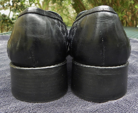 Vintage Brighton Italy basketweave Leather Loafer… - image 8
