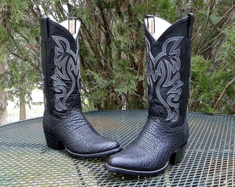 Vintage USA DOUBLE H (HH) Leather Packer Western Boots  display picture 1