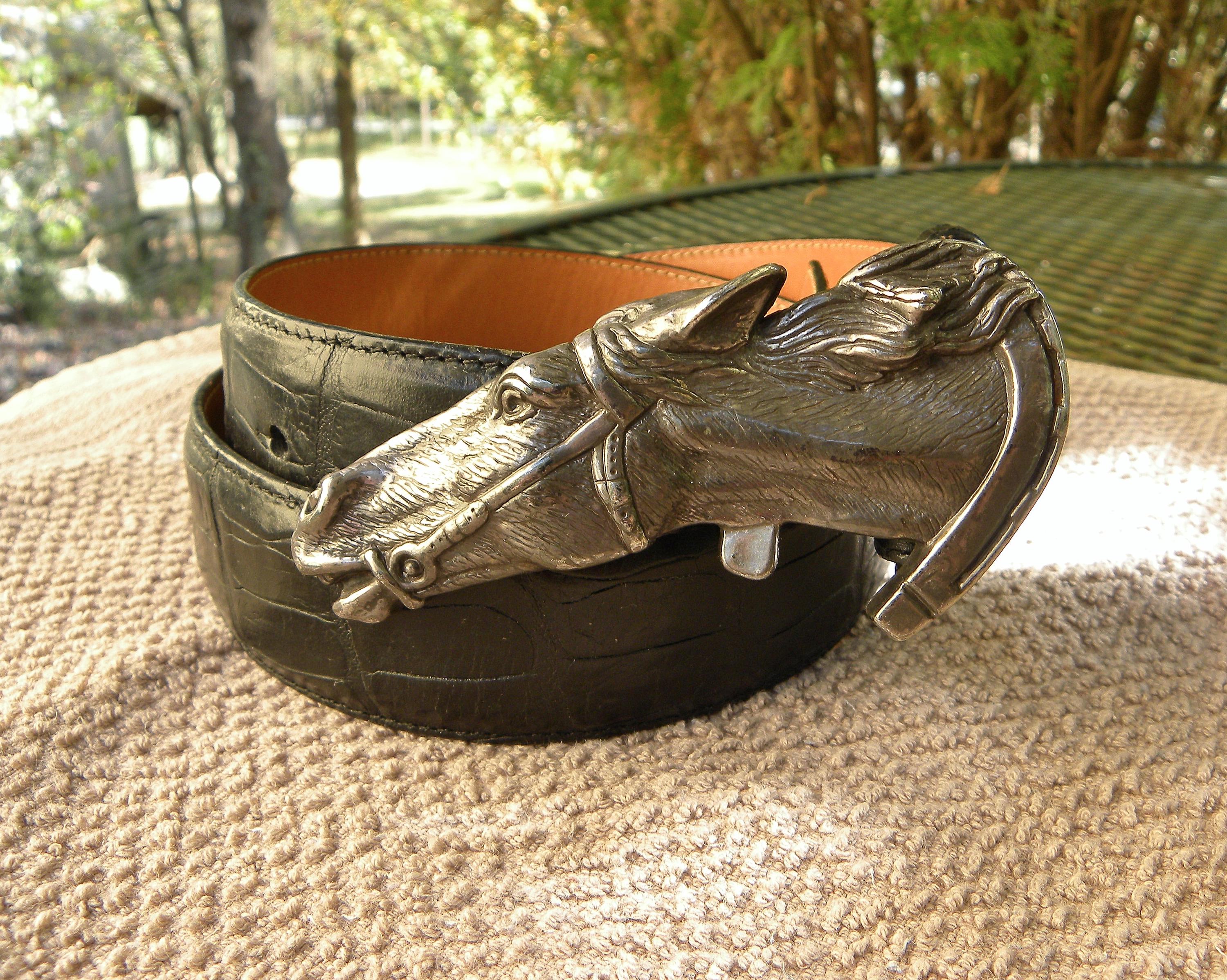 vintage Brighton レザー ベルト ハート コンチョ シルバー Brighton heart leather belt／ブライトン ハート レザー ベルト