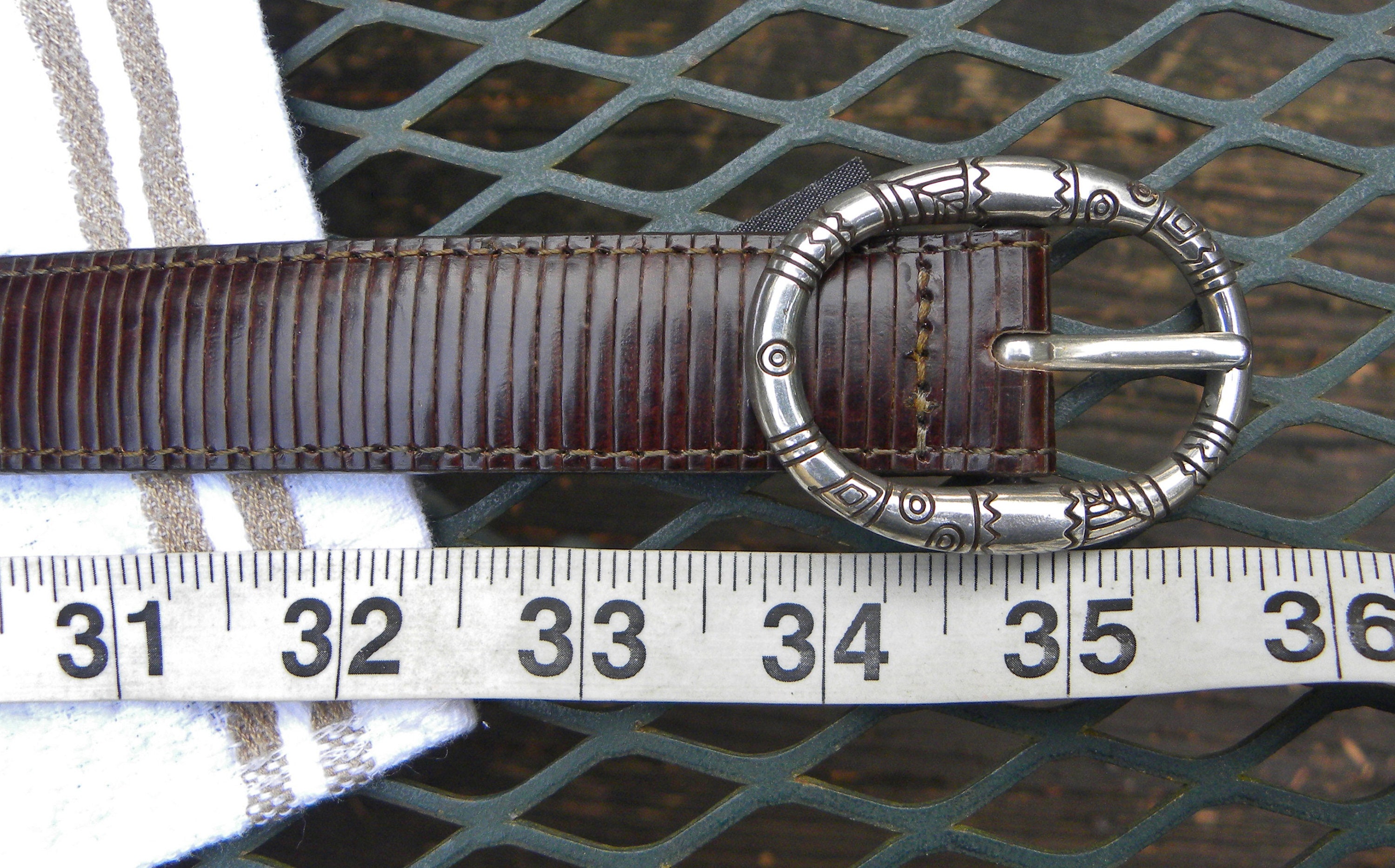 Brighton Vintage Y2K  Adjustable Belt Silver Tone Metal Size 35 Marked Brighton Brighton Metal Belt - Etsy main image 4