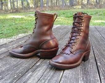 Vintage Abilene Lace Up Packer Boots Men’s 8.5 D USA Made Vintage Abilene Lace Up Packer Boots Men main image 4