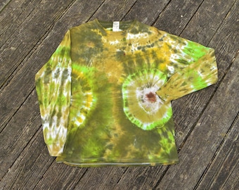 Vintage USA Tie-Dyed Muscle Shirt-- Hand dyed Tee Top Womens L--43" Chest OUTSTANDING Custom