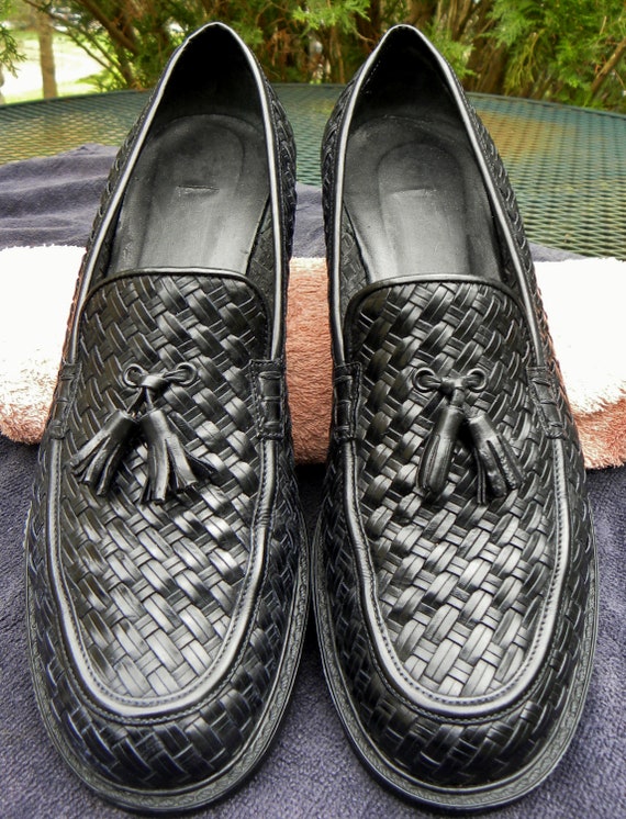 Vintage Brighton Italy basketweave Leather Loafer… - image 9