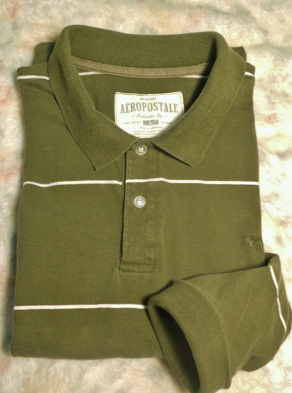 Vintage Aeropostale LS Polo Shirt--soft knit cott… - image 1