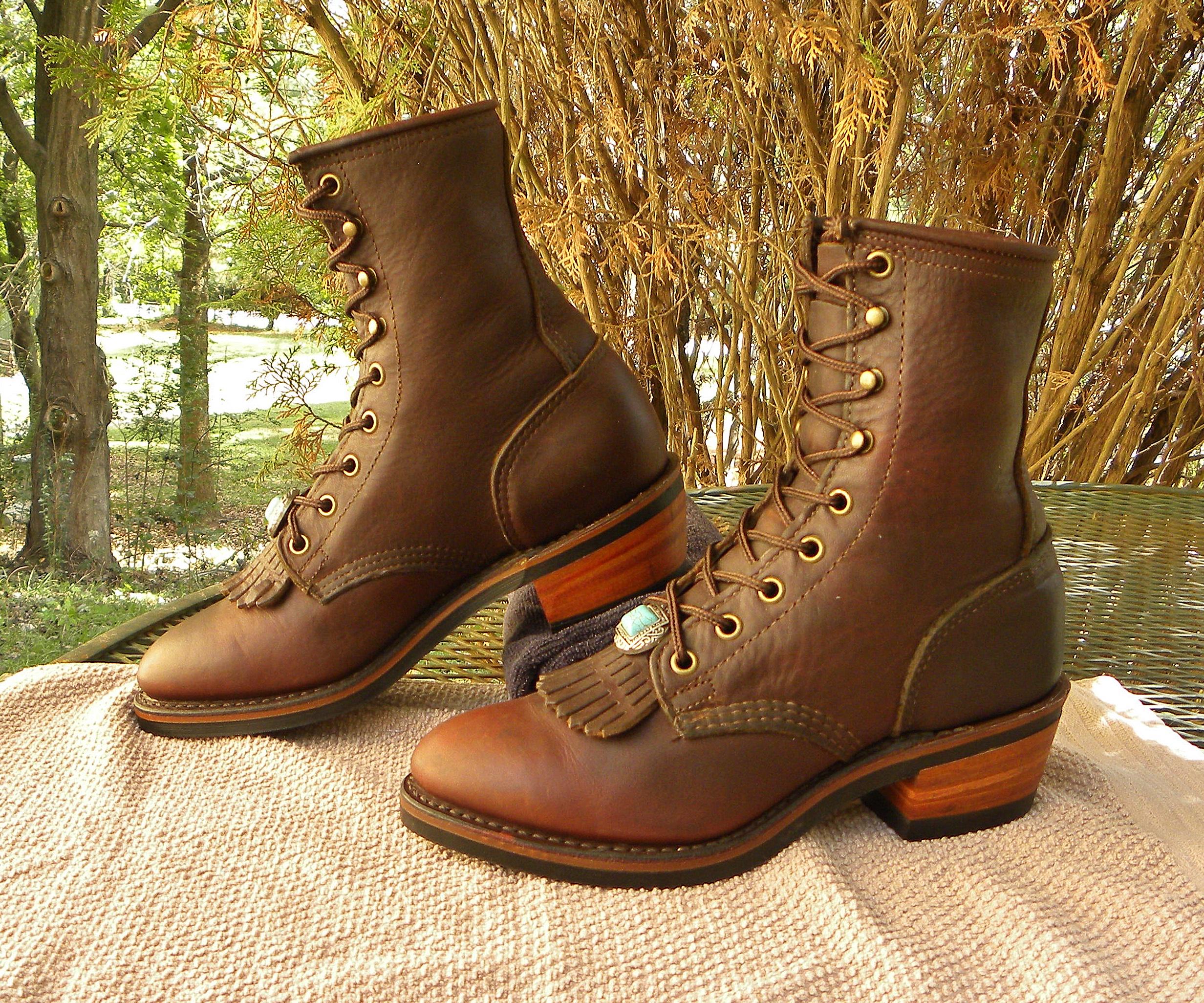 DD TUFF Cowboy Work Mens Boots Size 9 D Brown USA Vintage Western EUC Pd Tuff Boots - Etsy main image 4