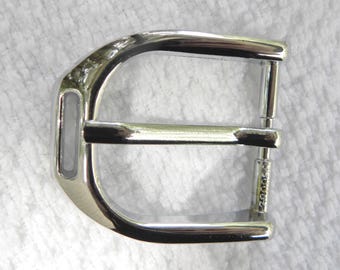 Western Thin Belt STIRRUP Buckle -3D silver Metal-FITS 1" thin belt or bracelet