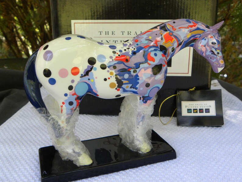 Vintage 2003first Edition 1E MOSAIC Appaloosa Ceramic Figurine2nd Herd