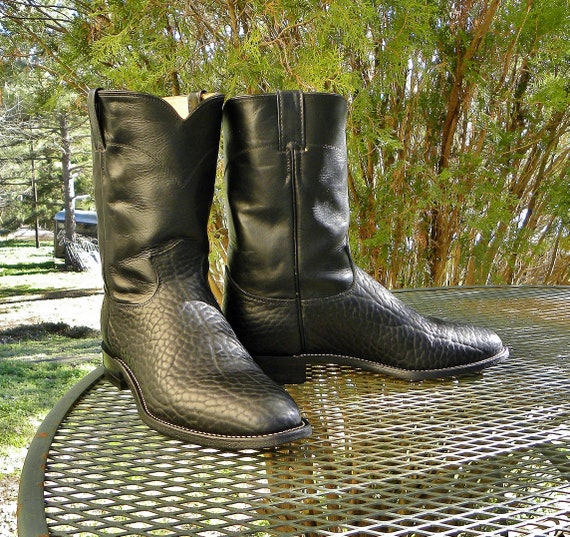 Justin store bullhide boots