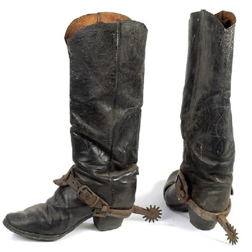 Double H Packer Boots Lacer Mens 10B Black Leather Western Cowboy Kiltie Packer Vintage DOUBLE H (HH) USA 10 main image 4