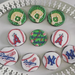 Baseball Theme Cookies- Custom Teams