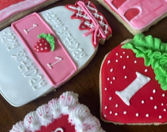 Strawberry Birthday Cookie Set