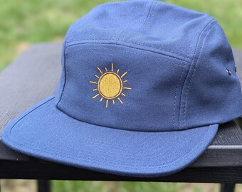 Sun 5 Panel Hat, Five Panel Hat, Camp Hat, Camper Hat, Sun