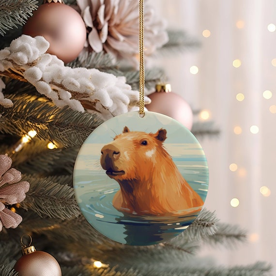 CAPYBARA ORNAMENT, Capybara Christmas Ornament for Couples