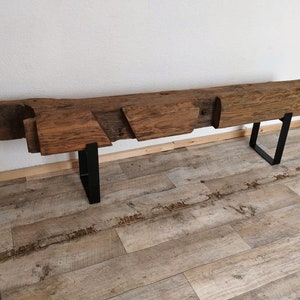 Beams, console table made from old beams, lowboard image 1