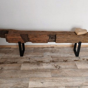 Beams, console table made from old beams, lowboard image 2