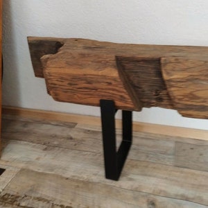 Beams, console table made from old beams, lowboard image 5