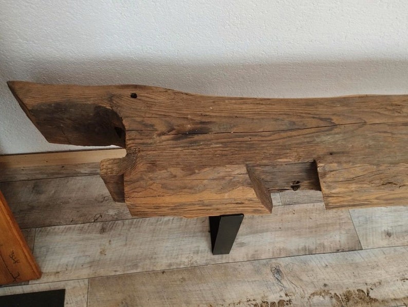 Beams, console table made from old beams, lowboard image 3
