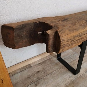 Beams, console table made from old beams, lowboard image 8