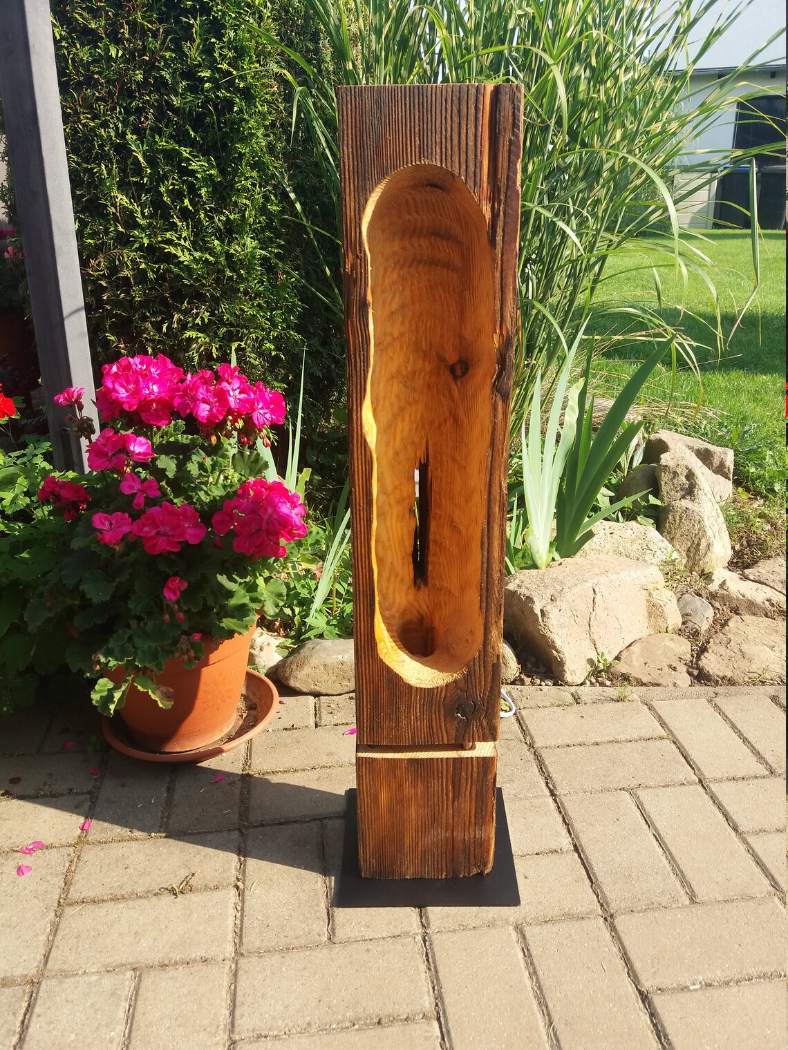 Stehlampe aus altem Balken einer Scheune | Etsy