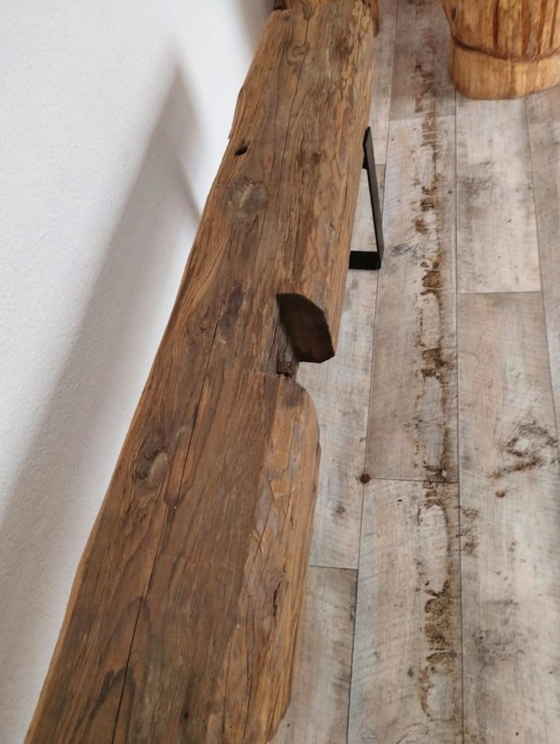 Beams, console table made from old beams, lowboard image 4