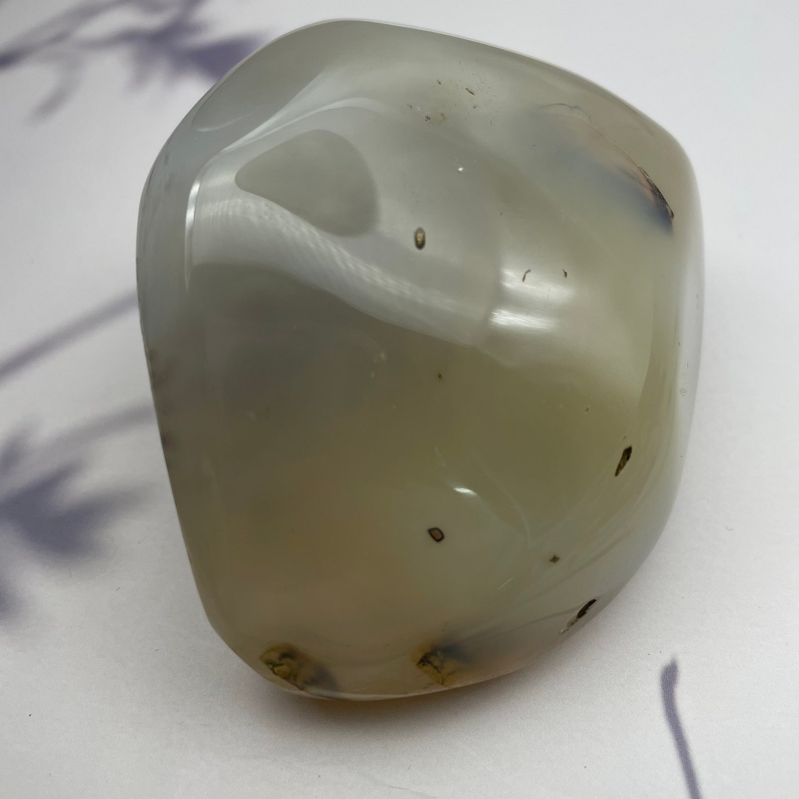 Grass flower agate natural/green/agate/grass/convex/palm Etsy