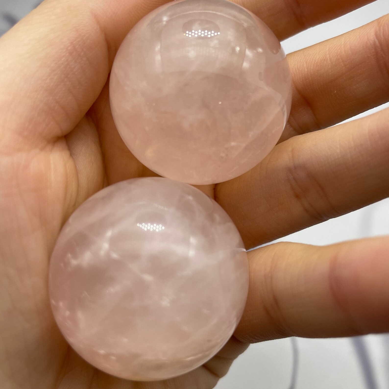 Rose Quartz Ball Natural Rose Quartz Ball Pink Crystal Ball Etsy
