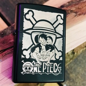 One Piece Anime Golden Zippo Lighter Kerosene Windproof Etsy Singapore