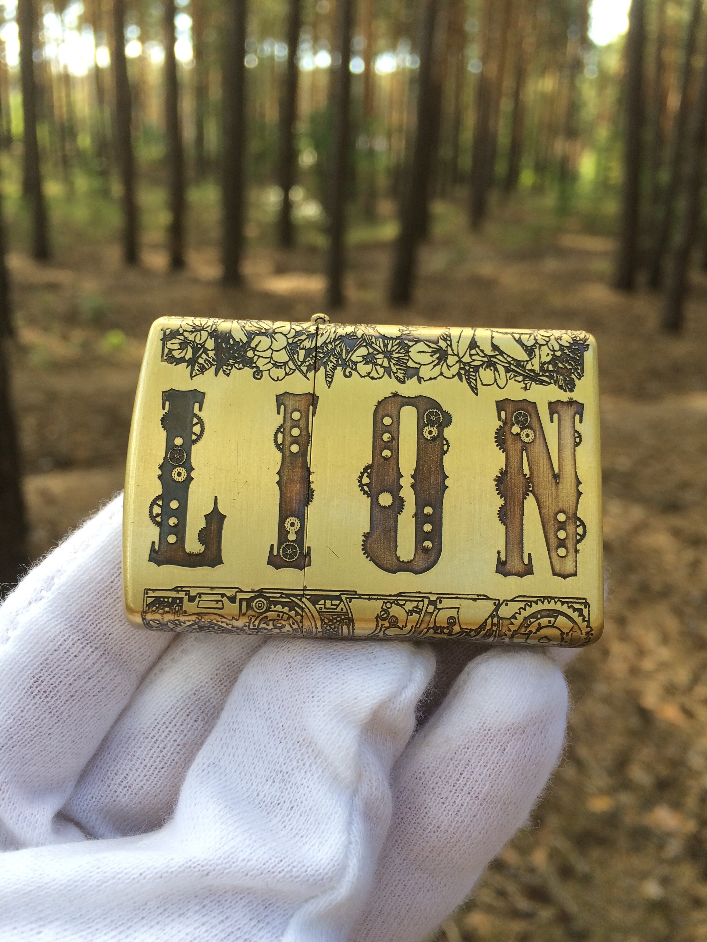 Lion Zippo Gold Lighter / Cigar Lighter / Lion Lighter / Deep Etsy