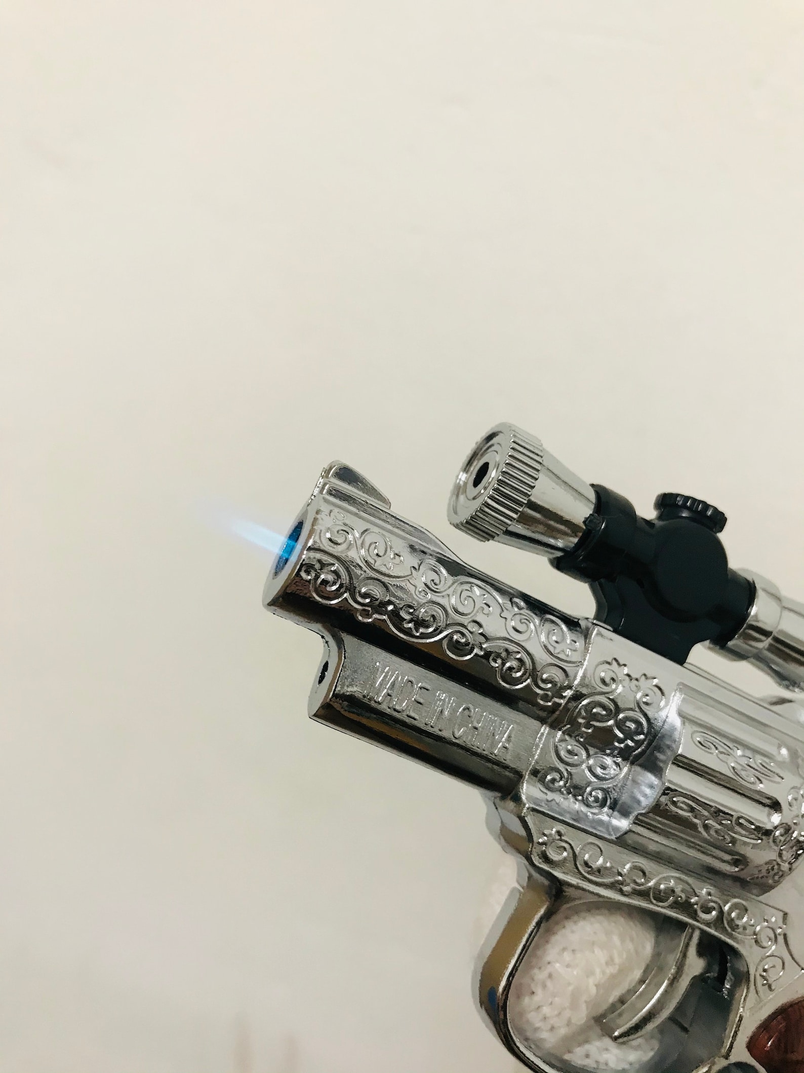 Silver Revolver Butane Lighter Lighter Gift Pistol Lighter Etsy