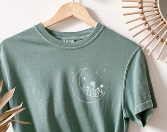 Comfort Colors Shirt Circle Boho Flower Monogram
