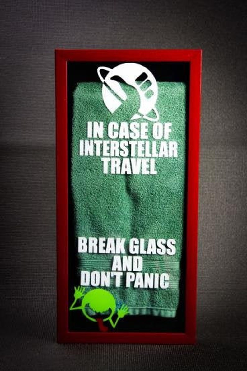 Hitchhikers Guide to the Galaxy Emergency Towel Shadow Box Etsy