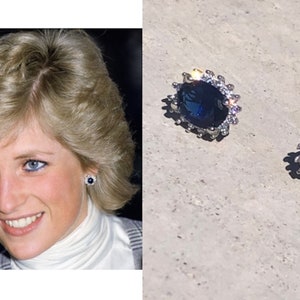 Kate Middleton Princess Diana's  sapphire and diamond earrings