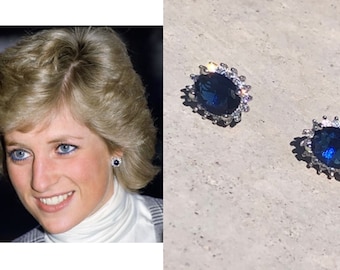 Kate Middleton Princess Diana's  sapphire and diamond earrings