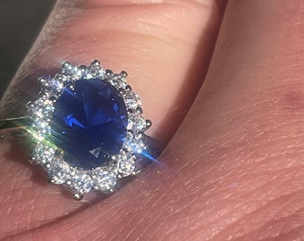 Natural Sapphire Kate Middleton Princess Diana engagement ring stunning quality