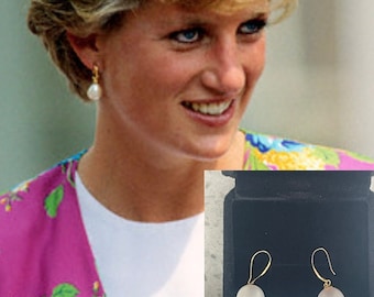 Princess Diana south seas large 10mm flat bottom pearl earrings